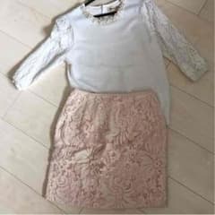美品♡ピンクレーススカートのサムネイル