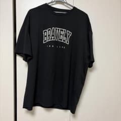 BRAVELY THE LIFE ロゴプリントTシャツ ブラックのサムネイル
