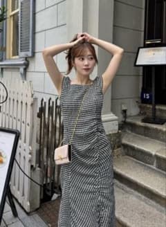 herlipto❤️French Chic Gingham Dress❤️Msize - メルカリ