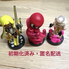 스플라툰 amiibo 3점 세트 잉크링(옐로우) 문어 히메
