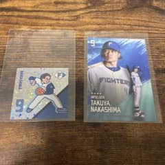 ファイターズ 選手イラストシール トレカセット中島卓也選手のサムネイル
