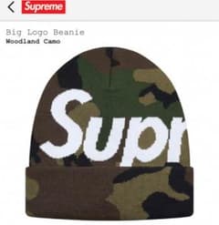 supreme big logo beanie camo☆迷彩 ニットキャップのサムネイル