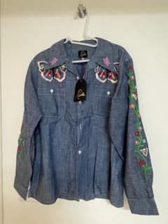 ニードルス needles 刺繍シャンブレーシャツ One-Up Shirt - メルカリ