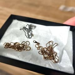 【ジャンク】ベネチアン　K18ピンクゴールド✕2 プラチナ？✕1 合計4グラム ジャンク】ベネチアン K18ピンクゴールド✕2 プラチナ？✕1 合計4