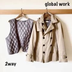【美品】＊2way＊ GLOBAL WORK・トレンチコートのサムネイル