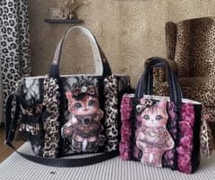 コヤンイサムチョン パネルねこちゃん ヒョウ柄フリルバッグ&ミニ