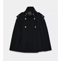 ZARA ウールブレンドケープ コート - メルカリ