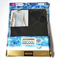 CLOSSHI PREMIUM 超COOL V首スリーブレス 黒 LLのサムネイル