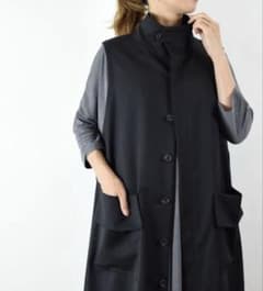 【美品】ミズイロインド 近年モデル完売品 ポケット付きスタンドカラーワンピースのサムネイル