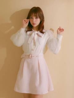 evelyn エブリン　袖ボリュームリボンニットのサムネイル