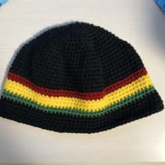 ハンドメイド ニットバケットハット ラスタカラー クラッシャーハットのサムネイル