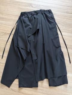 d*2様 ヨウジヤマモト ラップパンツ ワイドパンツ ブラック d*2様 ヨウジヤマモト ラップパンツ ワイドパンツ ブラック - メルカリ