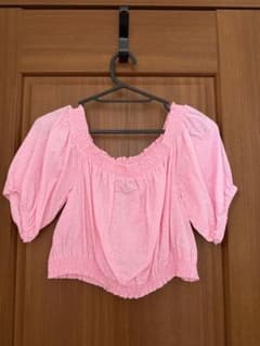 H&M ピンクブラウス　ミニ丈のサムネイル
