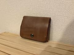 【本革×ハンドメイド】 ミニ財布 ブラウンのサムネイル
