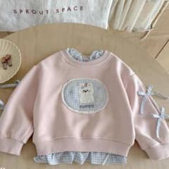 新品タグ付きウサギ刺繍 ピンク トレーナー130のサムネイル