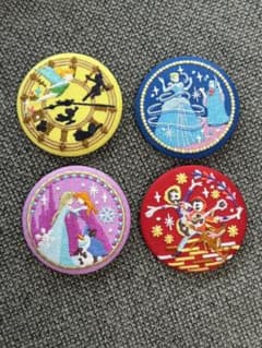 【バラ売り可能】ディズニー刺繍缶バッジ2★4点セットのサムネイル