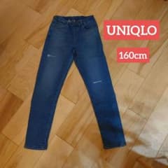 ひ*り様 UNIQLO デニムパンツ 160cm キッズのサムネイル