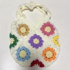 カラフル花柄 かぎ編みバッグのサムネイル