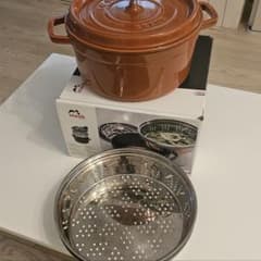 STAUB スチーマーセット 両手鍋 鋳物ホーロー 26cm オレンジ STAUB スチーマーセット 両手鍋 鋳物ホーロー 26cm オレンジ - メルカリ
