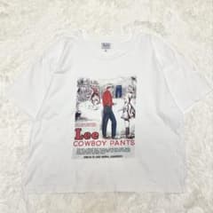 Lee リー カウボーイ プリントTシャツ 白 M アメカジ ヴィンテージ風のサムネイル