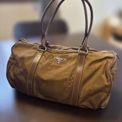 F*i様 PRADA ブラウン ナイロン ハンドバッグ - メルカリ