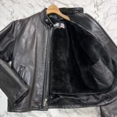 奇跡の42size✨schott シングルライダース ボア ブラック 黒　141 奇跡の42size✨schott シングルライダース ボア ブラック 黒 141