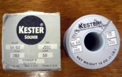 VINTAGEハンダ■ケスタkester,Sn62,58 はんだ1m切売grey