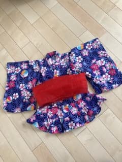 浴衣ドレス　100センチ　帯付きのサムネイル