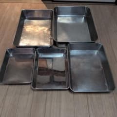 ステンレススチール バット 5枚セットのサムネイル