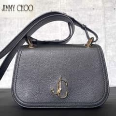 未使用級 JIMMY CHOO VARENNE/S BLACK ショルダーバッグ - メルカリ