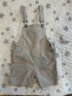 PETIT BATEAU ストライプ オーバーオール 18m/81cmのサムネイル