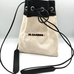 JIL SANDER+ ドローストリング クロスボディバッグ 巾着型 レザー