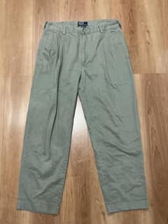 Polo Ralph Lauren ツータック チノパン ワイド ダブル裾 古着