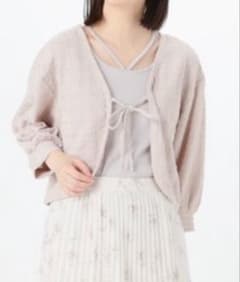 Honeys ７分袖リボン付きボレロカーディガンのサムネイル