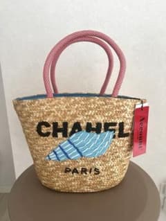 【新品タグ付き】account paris カゴバッグ S ブルーシェルのサムネイル