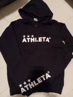 ATHLETA 黒 フルジップパーカー上下セット　160センチ 裏起毛あり　美品のサムネイル