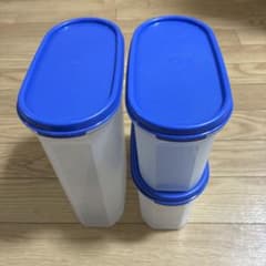 ☆タッパーウェア❗️MMだ円#2×2個#4ブルー.おまとめ3個セット - メルカリ