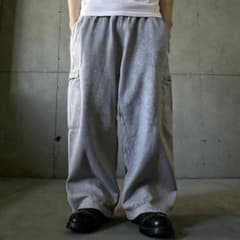 激レア 00s NIKE 極太 バギースウェットカーゴパンツ グレー