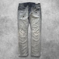 イタリア製 DIESEL ダメージ加工 デニム パンツ ブラック W32 L30