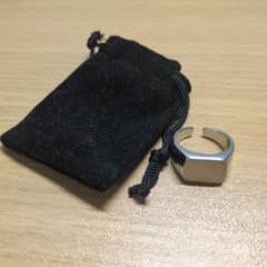シルバー スクエアトップリング ポーチ付きのサムネイル