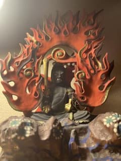 不動明王　座像　立体火炎　玉眼　珍しいのサムネイル