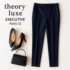 Theory luxe EXECUTIVE パンツ 32ネイビー センタープレス - メルカリ