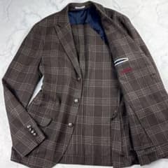 最高峰 ブルネロクチネリ 三者混シルク麻ウール ジャケット 50 イタリア製 最高峰 ブルネロクチネリ 三者混シルク麻ウール ジャケット 50