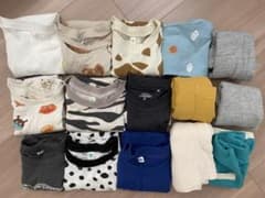 95センチ子供服15点まとめ売り　保育園用ズボン　アンパンマンTシャツもありのサムネイル