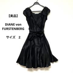 【美品】DIANE von FURSTENBERG シルク100% 黒　リボンのサムネイル
