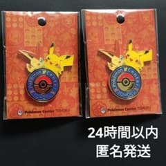 ポケモンセンタートウホクR ロゴピンズ ピカチュウ ビクティニ 2個
