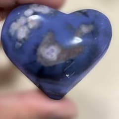 No.41 夜桜めのう ハート型 ルース 天然石のサムネイル