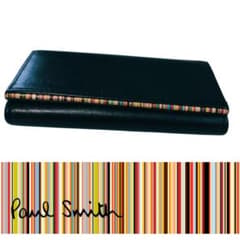 【9/7限定値引】Paul Smith　キーケース　レザー黒　マルチストライプのサムネイル