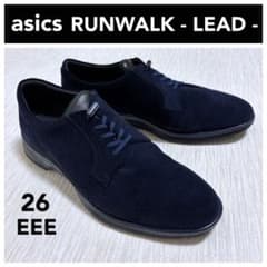 美品 asics RUNWALK LEAD 26 プレーントゥ ネイビーベロア革 美品 asics RUNWALK LEAD 26 プレーントゥ ネイビーベロア革 - メルカリ