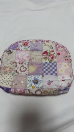 ハンドメイド パッチワーク かわいいピンクポーチ ♡一点物のサムネイル